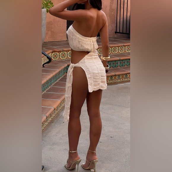 OUTCAST ROCI MINI DRESS IVORY NWT - Picture 2 of 6